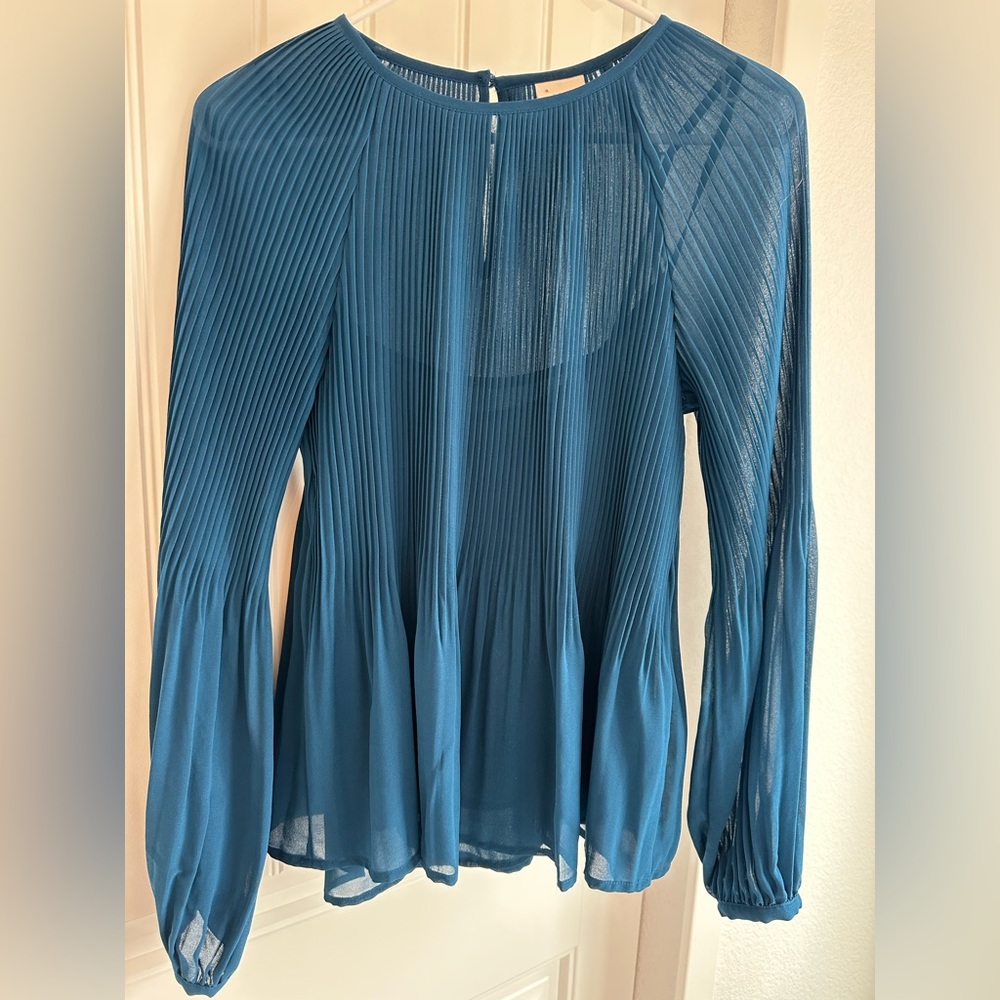 A New Day Long Sleeve Pleated Top